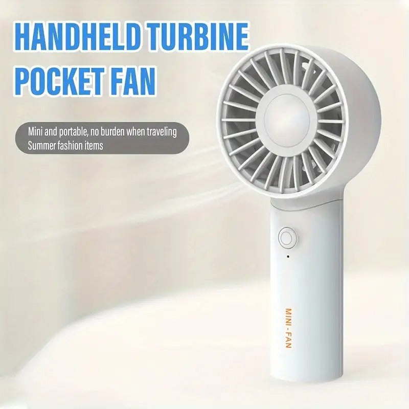 Portable Fan, USB Rechargeable Mini Fan With 3 Speeds， Handheld and Tabletop Handy Fan For Men & Women, Perfect For Office, Outdoor, Travel, And Camping