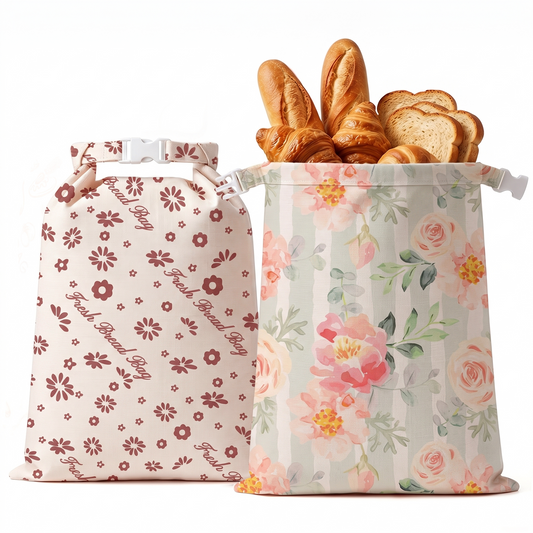 Beeswax Bread Bag, TAIMASI 2 Pack Beeswax Bread Storage Bags for Homemade Bread, Reusable Bread Sourdough Bags, 17 x 12.6'' Cotton Linen Bread Storage Bag