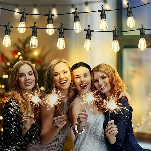 60FT Solar-Powered String with 19 lights,Patio Lights Solar Powered,Waterproof Outdoor/Indoor Use, Outdoor Solar-Powered String Lights for Camping Backyard Garden