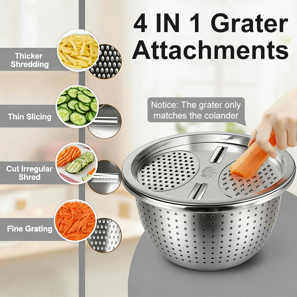 Mixing Bowls with Airtight Lids Set, TAIMASI 30 PCS Stainless Steel Mixing Bowl Set w Colander & Grater, Kitchen Serving Gadgets and Tools