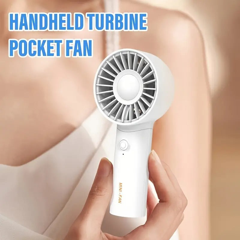 Portable Fan, USB Rechargeable Mini Fan With 3 Speeds， Handheld and Tabletop Handy Fan For Men & Women, Perfect For Office, Outdoor, Travel, And Camping