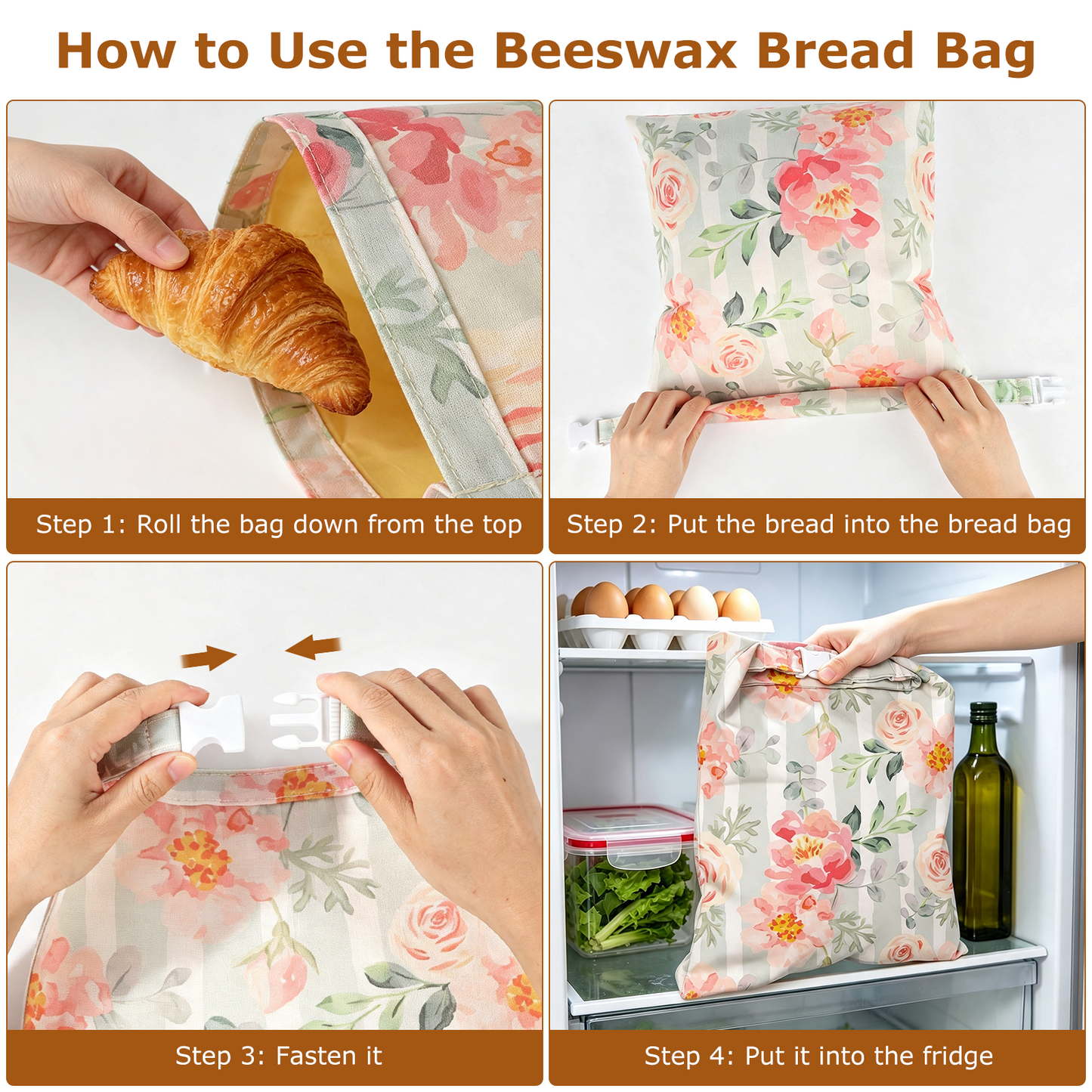 Beeswax Bread Bag, TAIMASI 2 Pack Beeswax Bread Storage Bags for Homemade Bread, Reusable Bread Sourdough Bags, 17 x 12.6'' Cotton Linen Bread Storage Bag