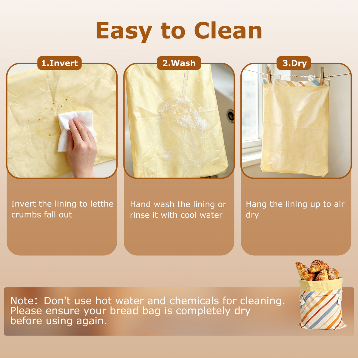Beeswax Bread Bag, TAIMASI 2 Pack Beeswax Bread Storage Bags for Homemade Bread, Reusable Bread Sourdough Bags, 17 x 12.6'' Cotton Linen Bread Storage Bag