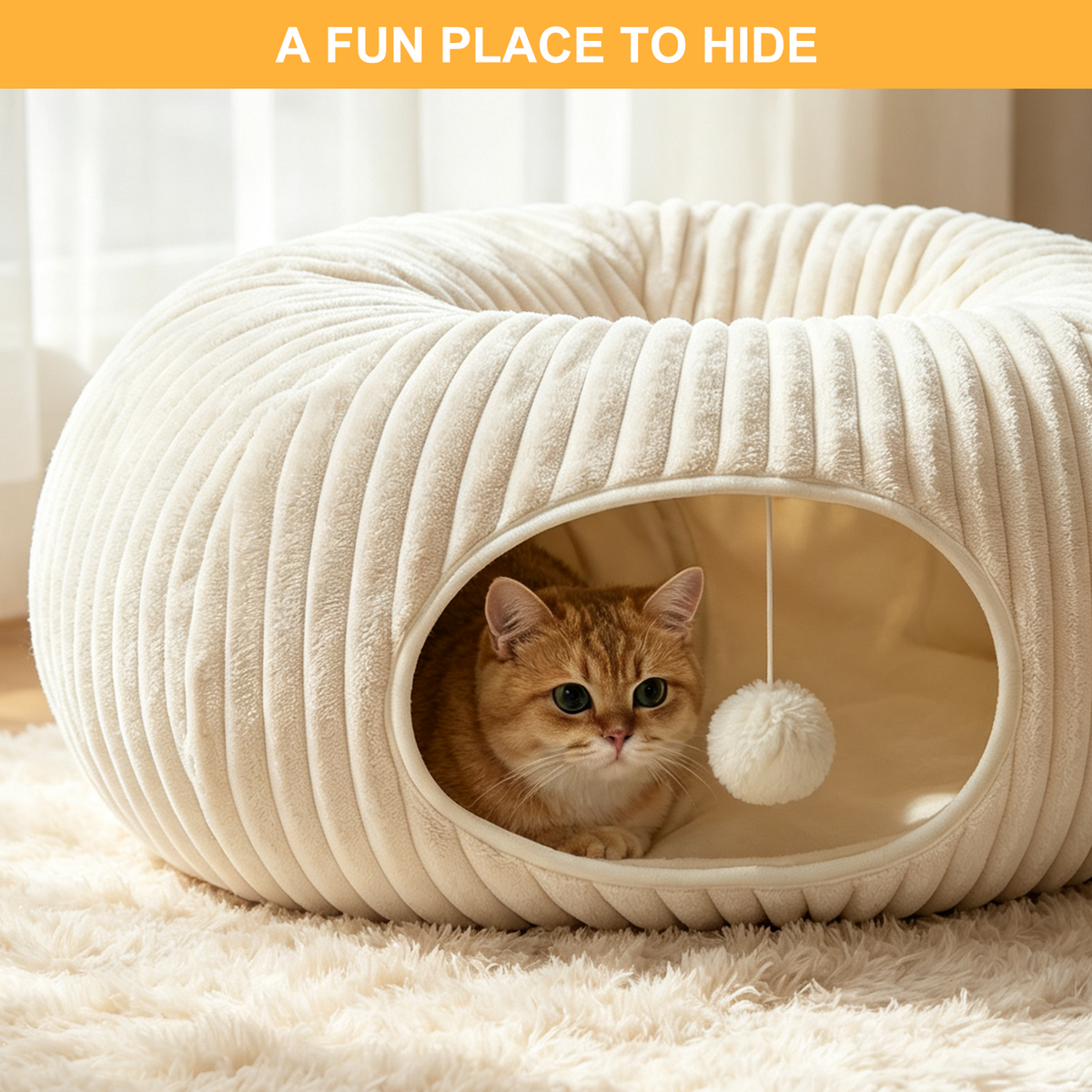 42 Pcs Cat Toys Kitten Toys, Interactive Cat Toy with Collapsible Cat Tunnel Bed, Interactive Kitty Toys Feather Teaser Spring Toy Set for Cat, Kitty