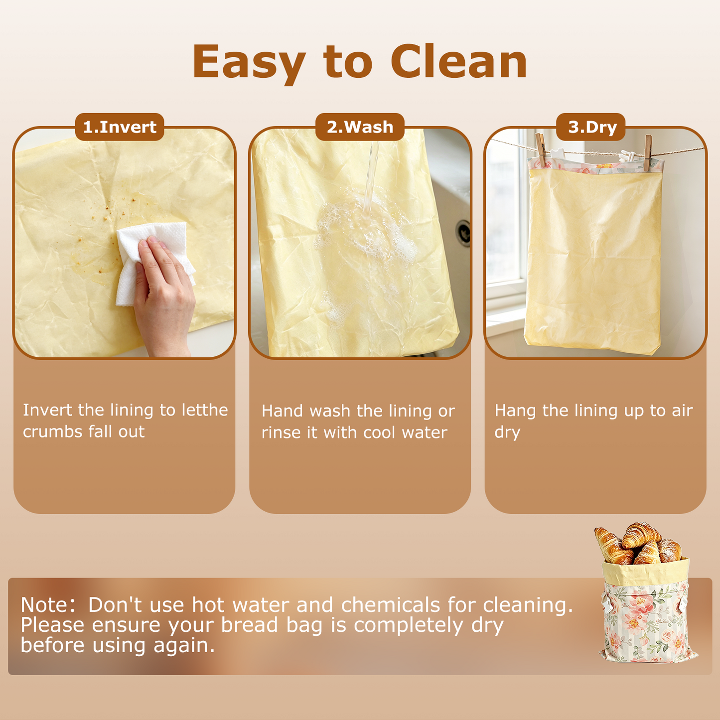 Beeswax Bread Bag, TAIMASI 2 Pack Beeswax Bread Storage Bags for Homemade Bread, Reusable Bread Sourdough Bags, 17 x 12.6'' Cotton Linen Bread Storage Bag