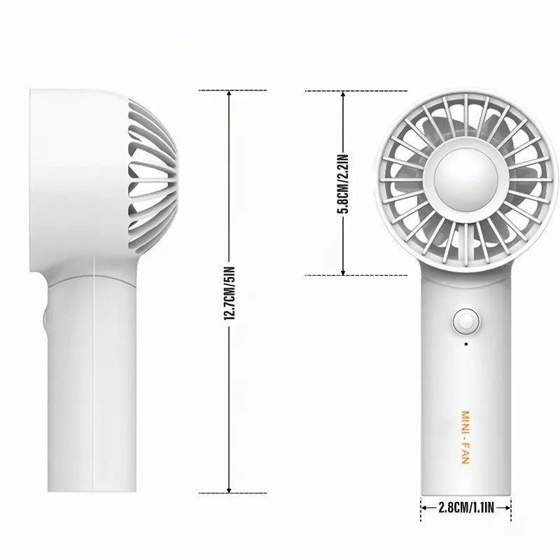 Portable Fan, USB Rechargeable Mini Fan With 3 Speeds， Handheld and Tabletop Handy Fan For Men & Women, Perfect For Office, Outdoor, Travel, And Camping