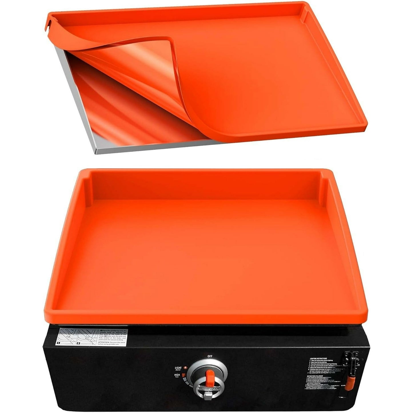 Mibote 28 Inch Griddle Cover for Blackstone, Heavy Duty Food Grade Silicone Protective Mat, Full Edge Design Mat