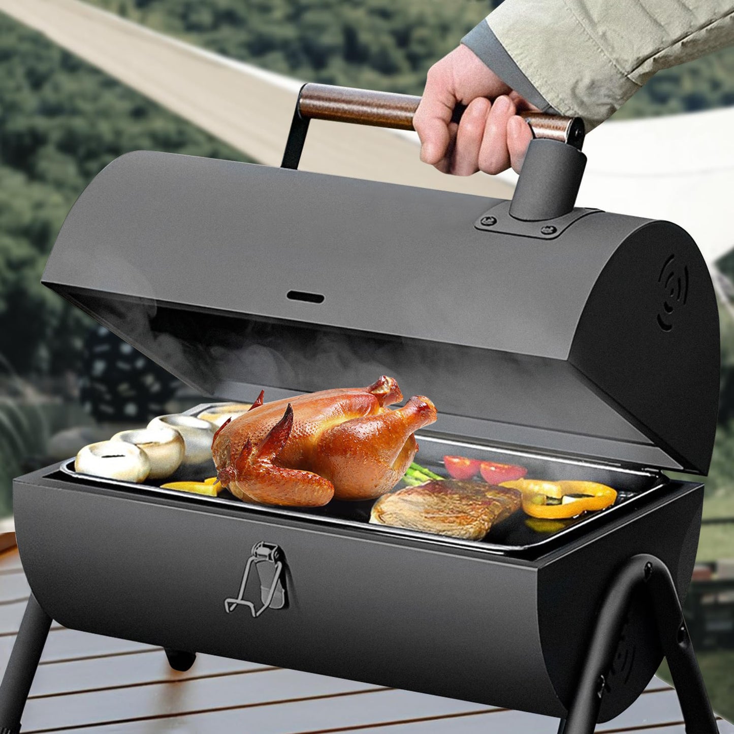 Taimasi Portable Charcoal BBQ Grill for Camping and Picnics